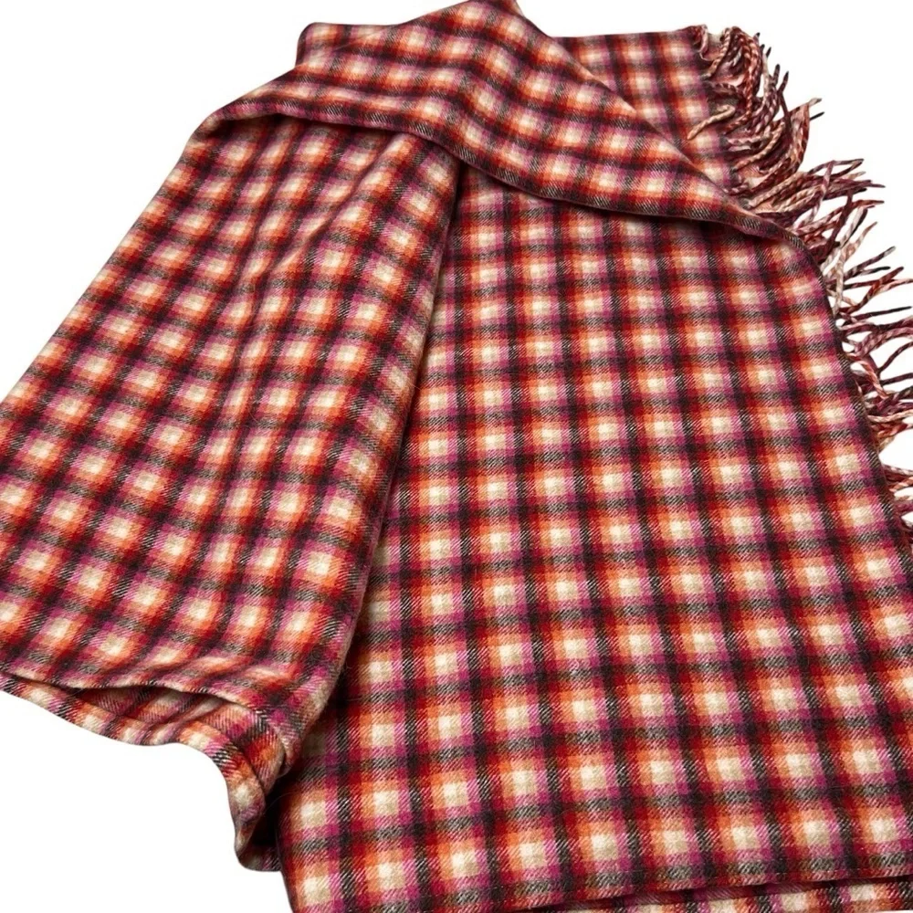 Roca Home Blanket Lambswool 50 X 67 Plaid Throw Stadium Picnic Car Cabin Red